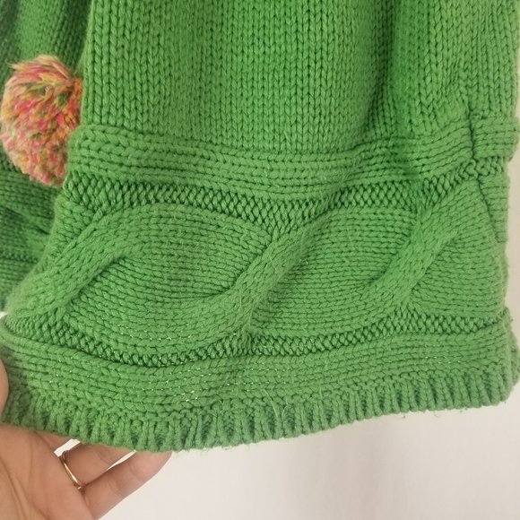 🔴 Gymboree little girl size 3T green knit sweater dress (A28) - Picture 4 of 7